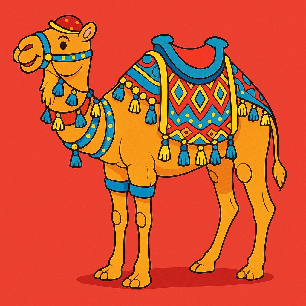 Vibrant Circus Camel