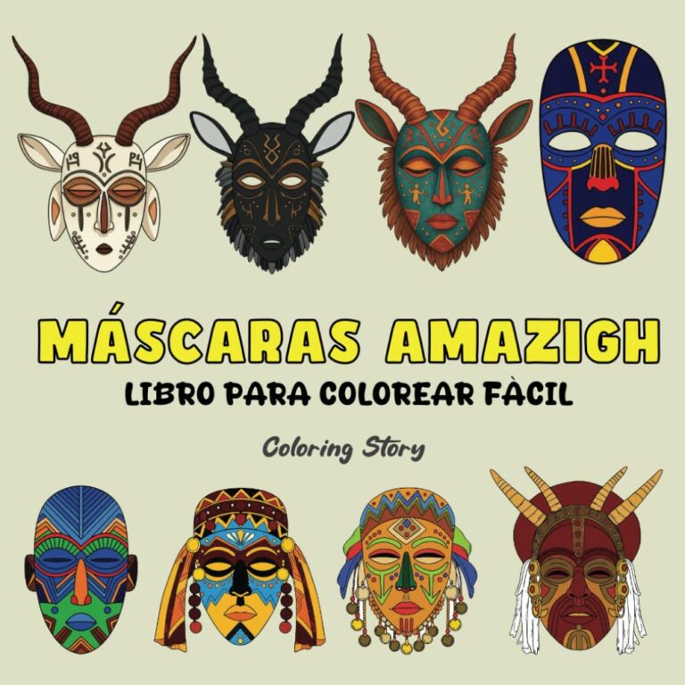Libro para Colorear de Máscaras Amazigh – ¡Inspiración para Colorear!