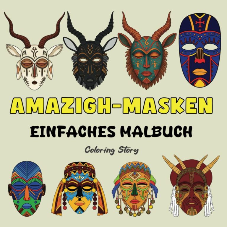 Amazigh-Masken Malbuch – Mal-Inspiration!