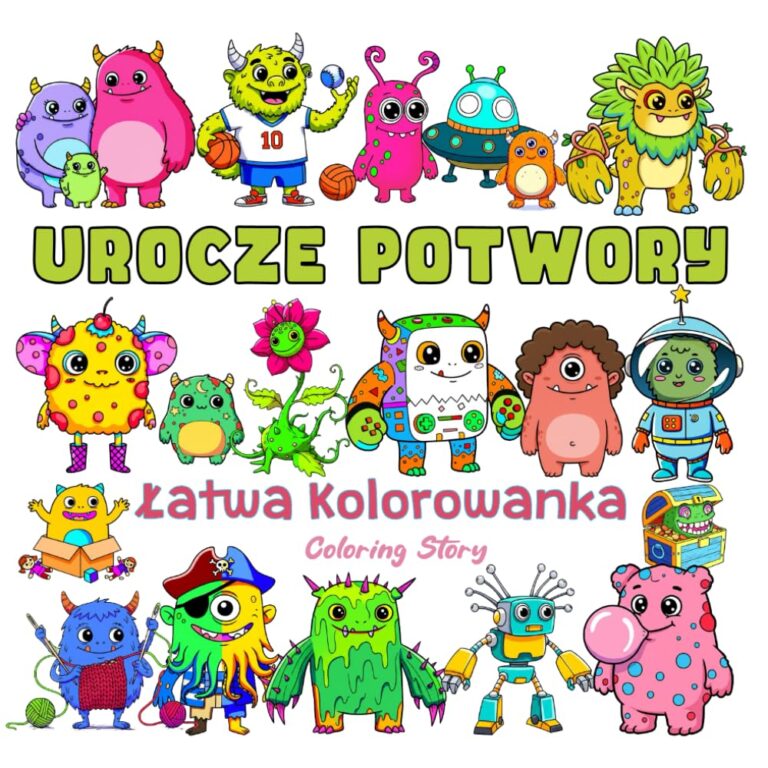 KOLOROWANKA SŁODKIE POTWORY – Inspiracja do Kolorowania! PL