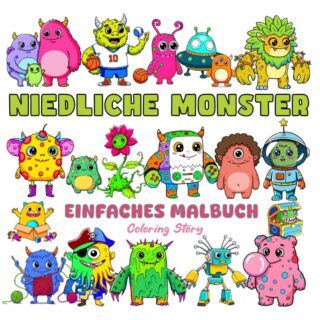 NIEDLICHE MONSTER MALBUCH – Mal-Inspiration! DE