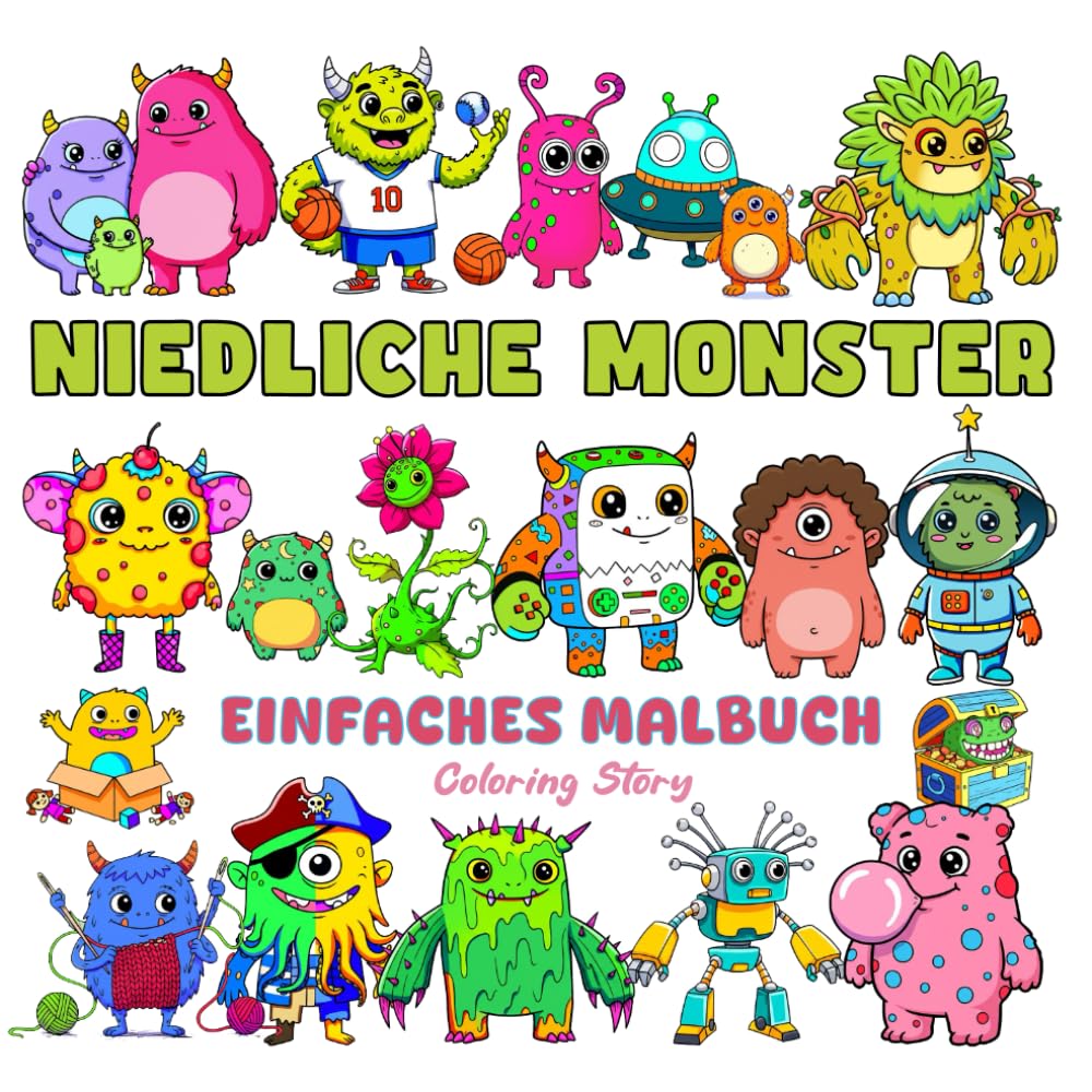 NIEDLICHE MONSTER MALBUCH – Mal-Inspiration! DE