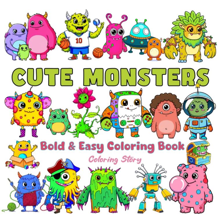 CUTE MONSTER Coloring Book – Coloring Inspiration! EN