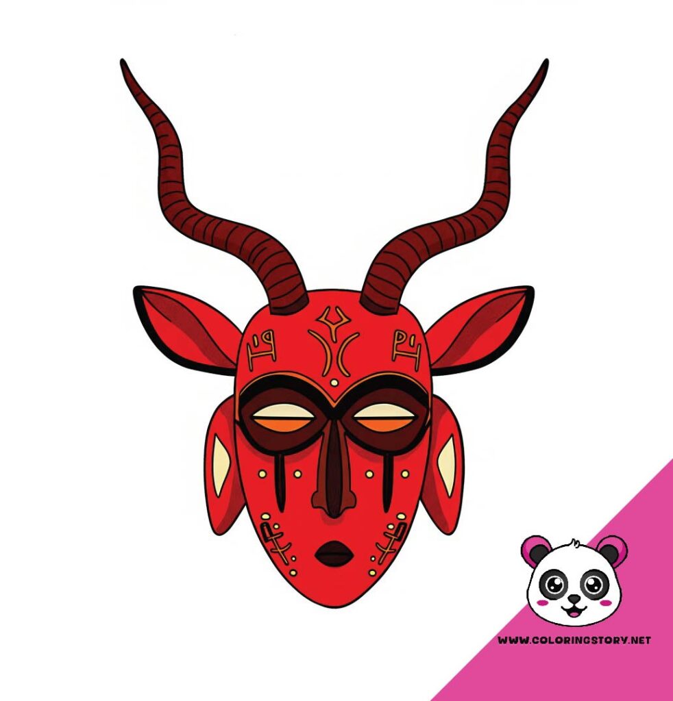 Amazigh Mask Coloring Book 6002000