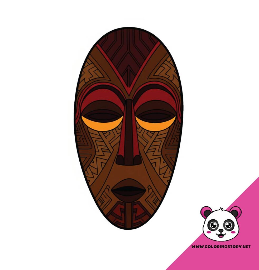 Amazigh Mask Coloring Book 6008000