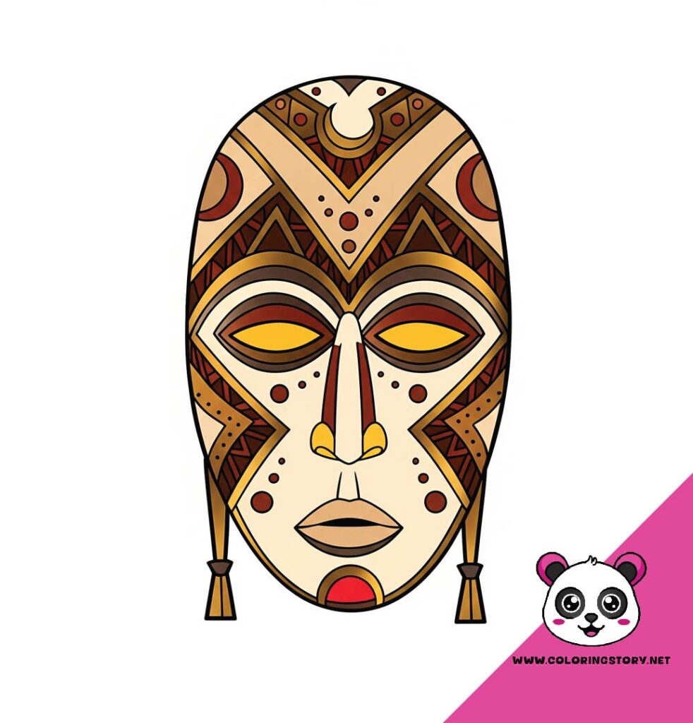 Amazigh Mask Coloring Book 6013000