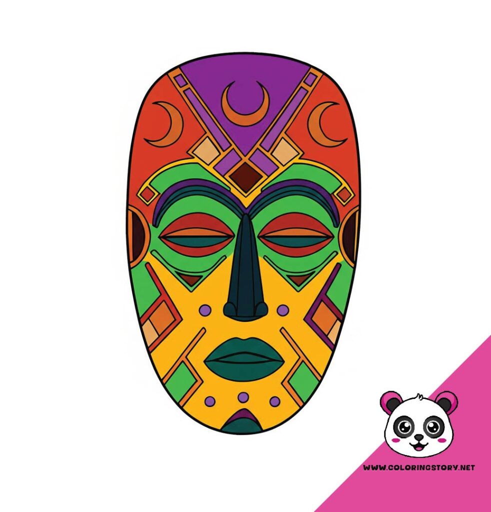 Amazigh Mask Coloring Book 6018000