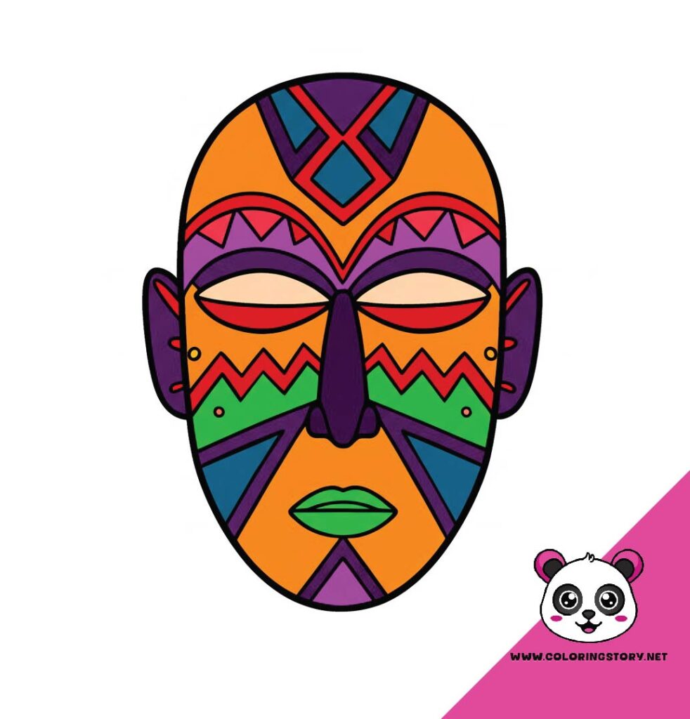 Amazigh Mask Coloring Book 6019000