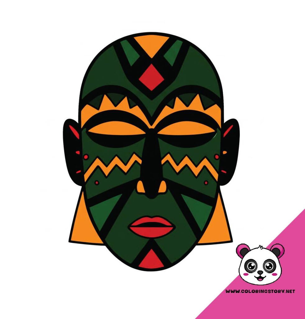 Amazigh Mask Coloring Book 6021000