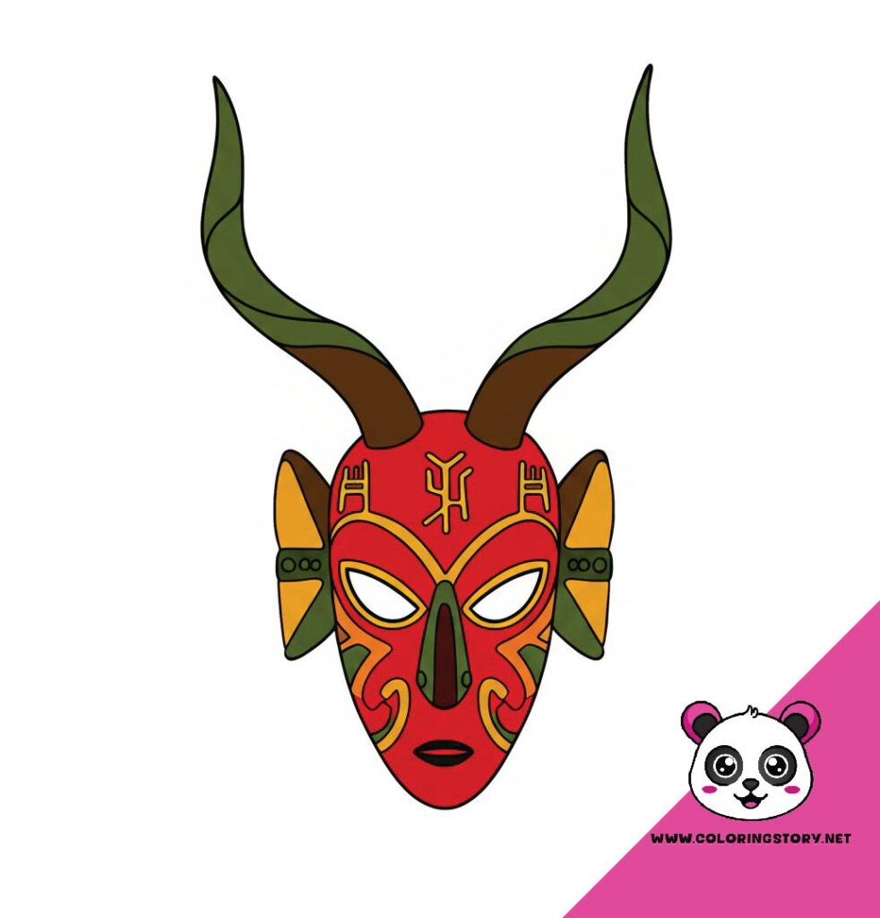 Amazigh Mask Coloring Book 6022000