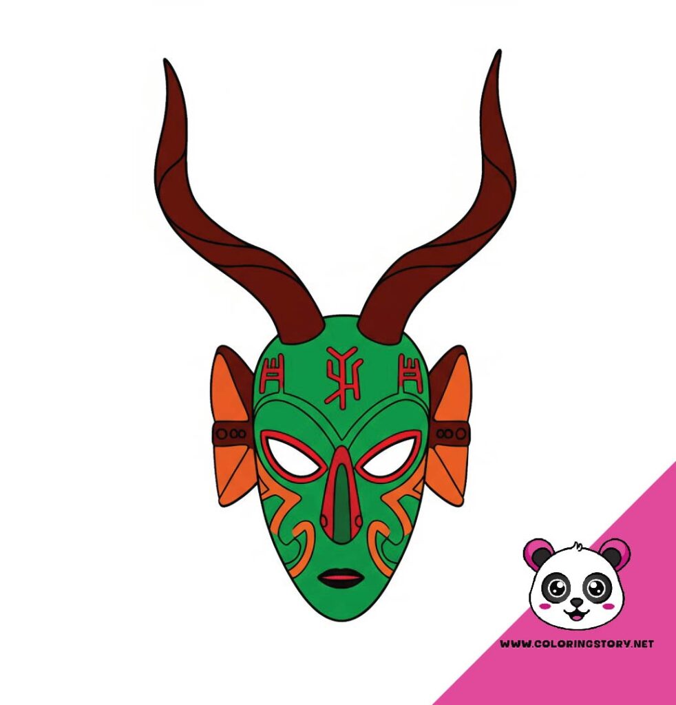 Amazigh Mask Coloring Book 6023000