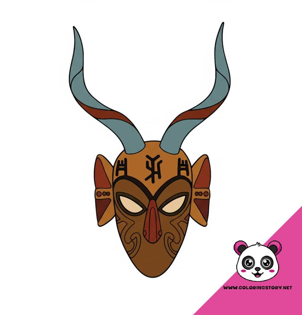 Amazigh Mask Coloring Book 6026000
