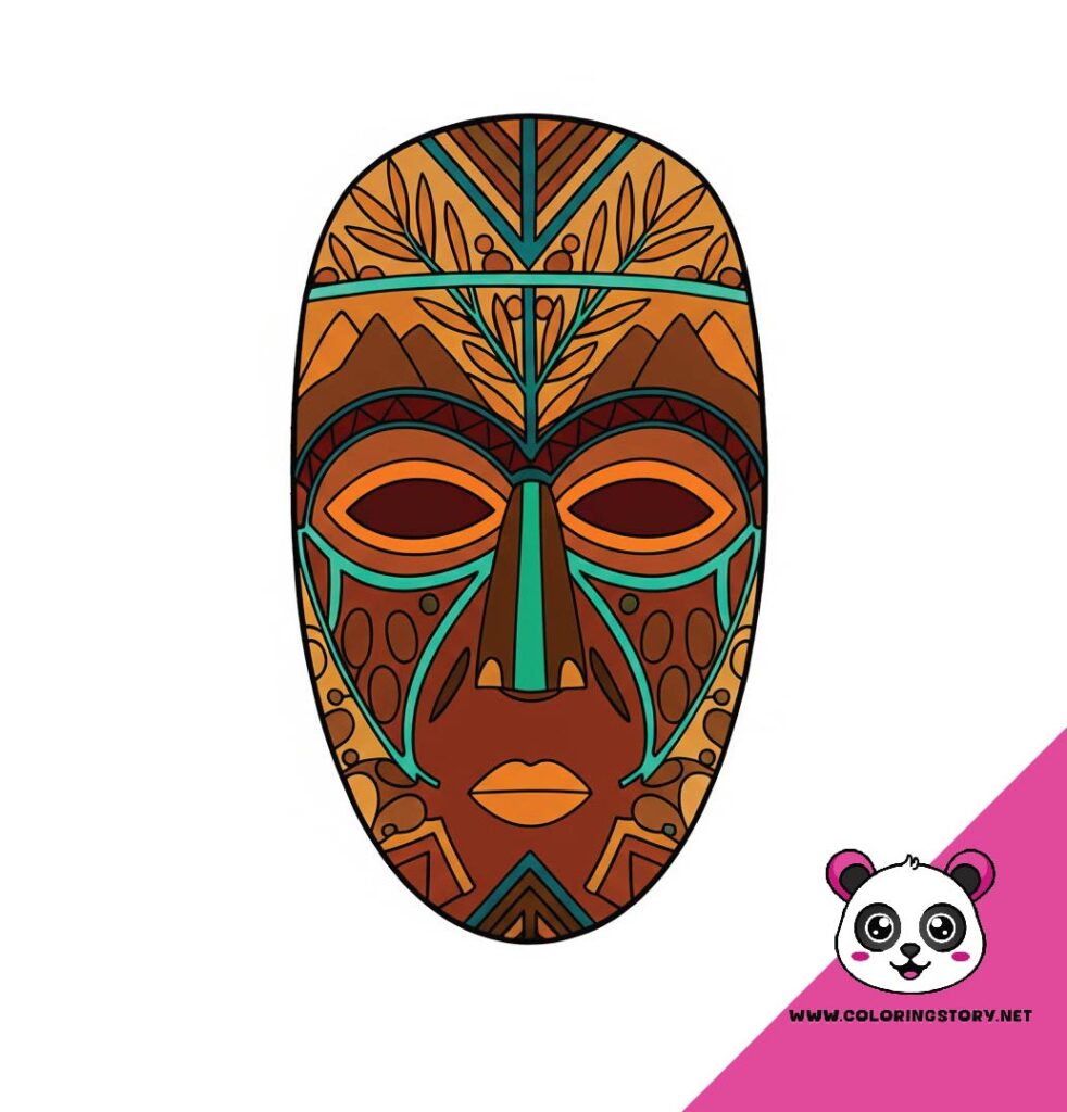 Amazigh Mask Coloring Book 6029000