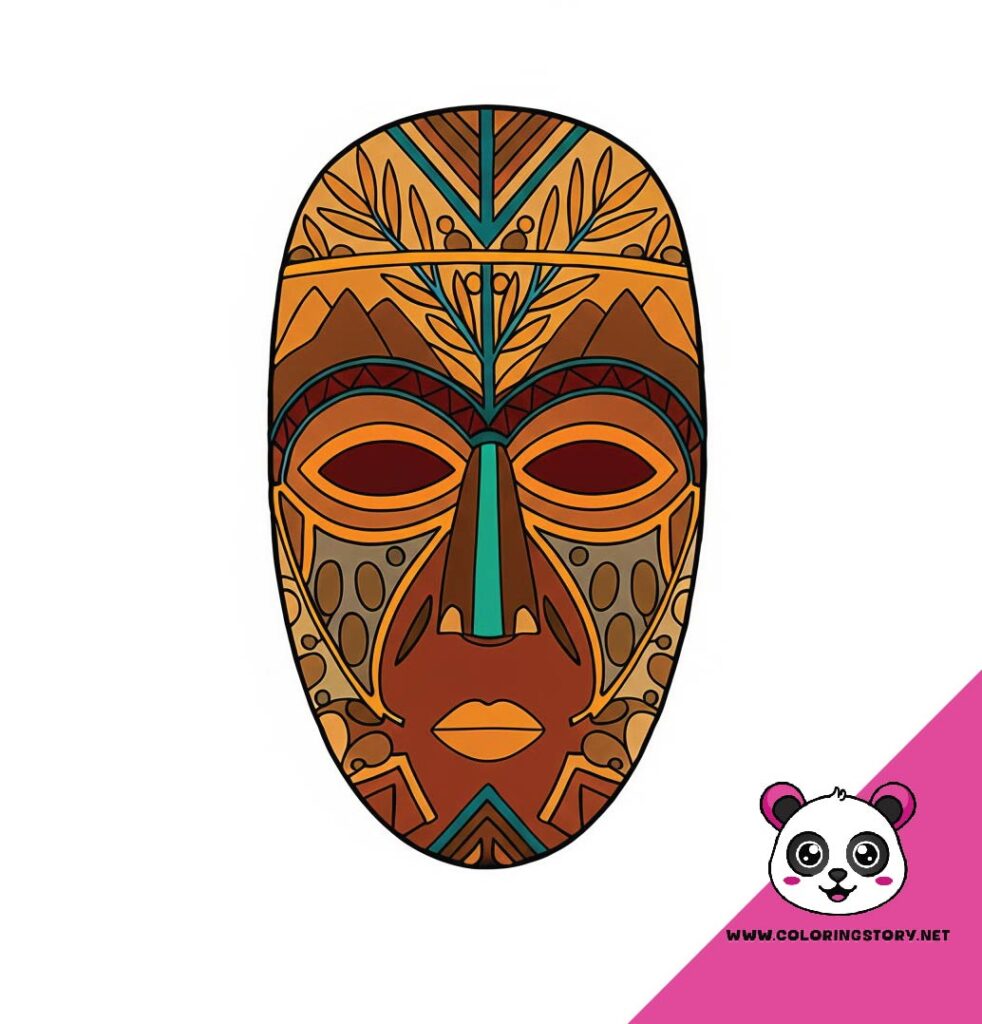 Amazigh Mask Coloring Book 6031000