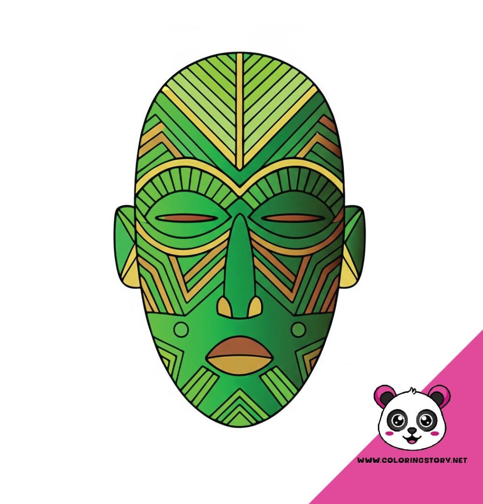 Amazigh Mask Coloring Book 6035000
