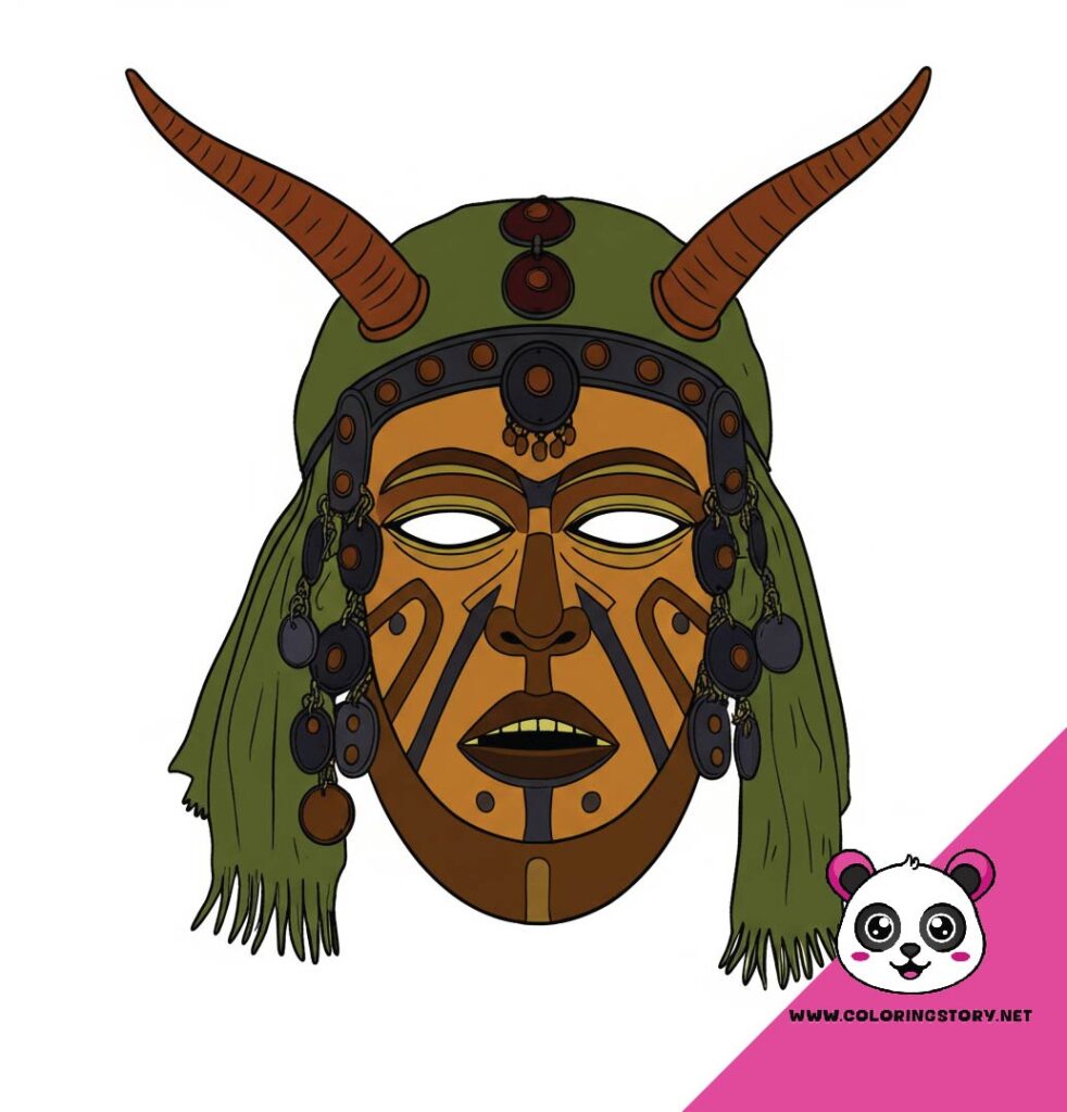 Amazigh Mask Coloring Book 6041000