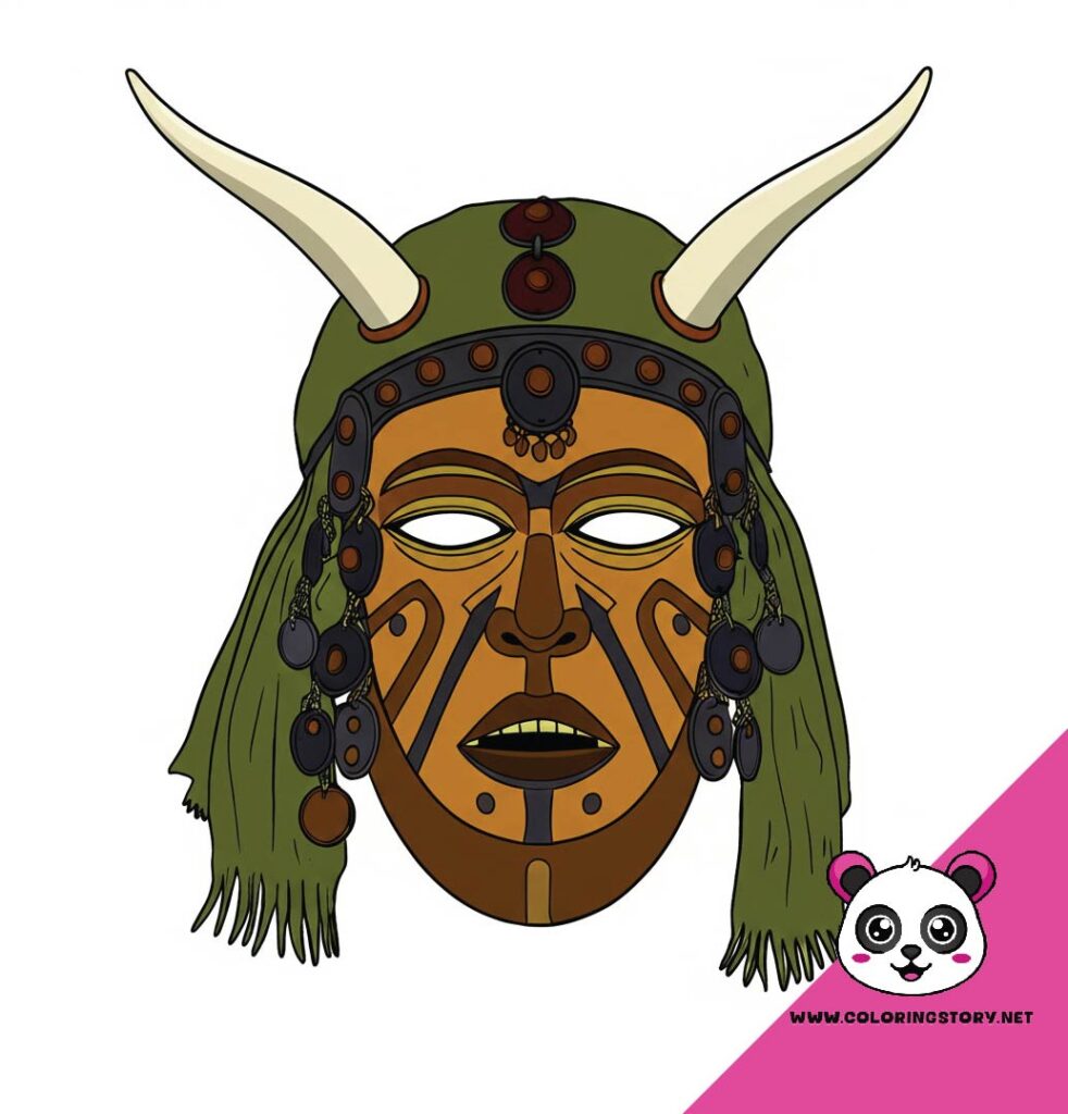 Amazigh Mask Coloring Book 6042000