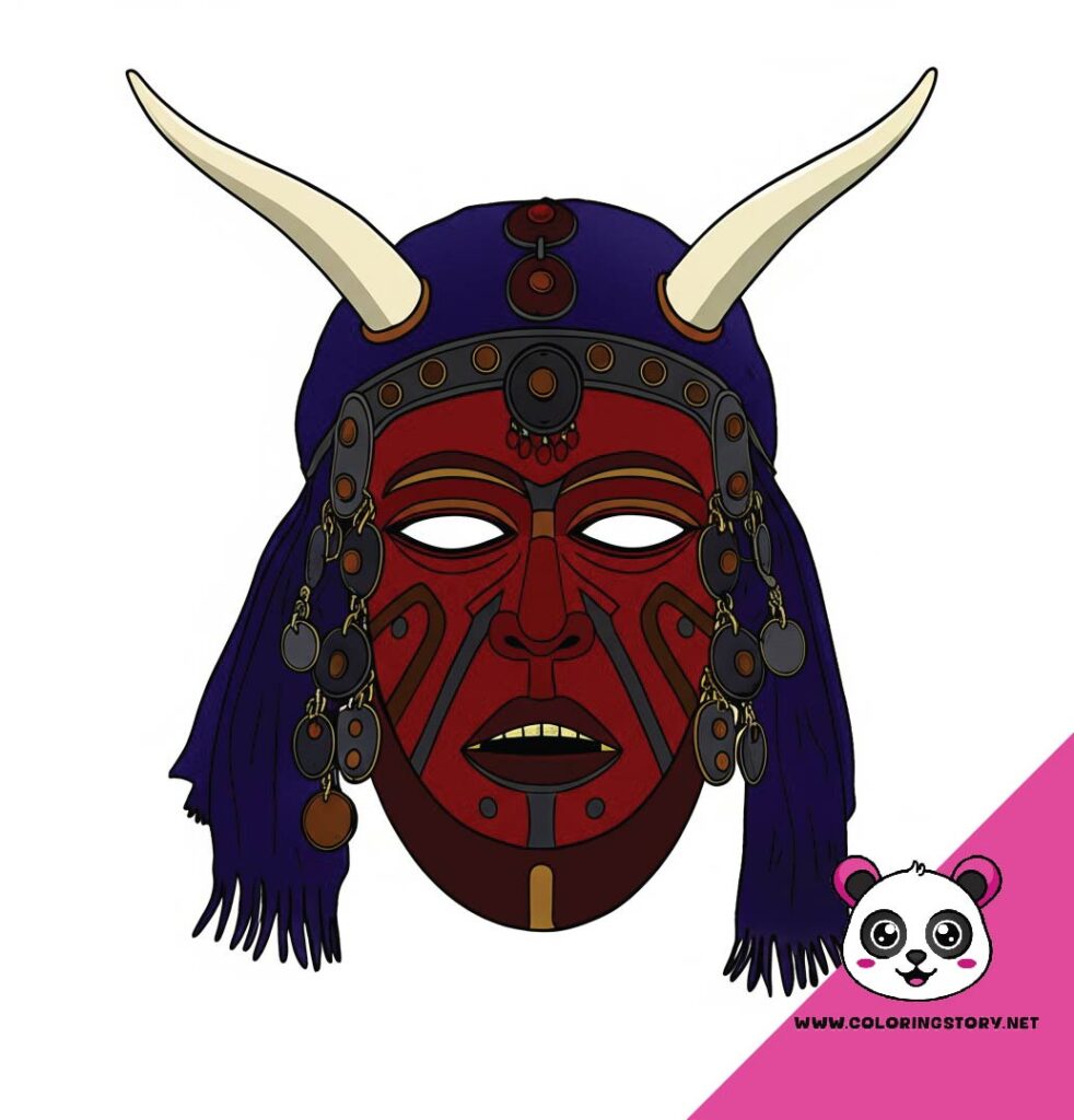 Amazigh Mask Coloring Book 6043000