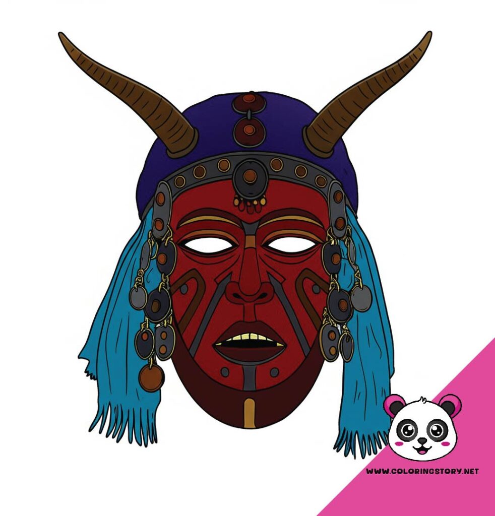 Amazigh Mask Coloring Book 6044000