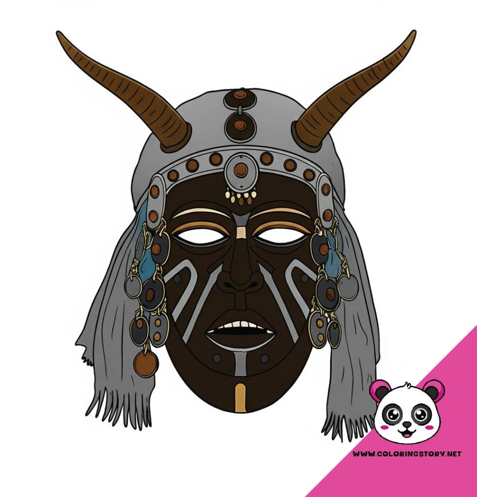 Amazigh Mask Coloring Book 6045000