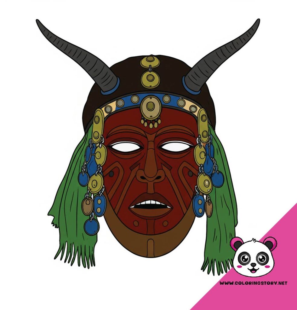 Amazigh Mask Coloring Book 6047000