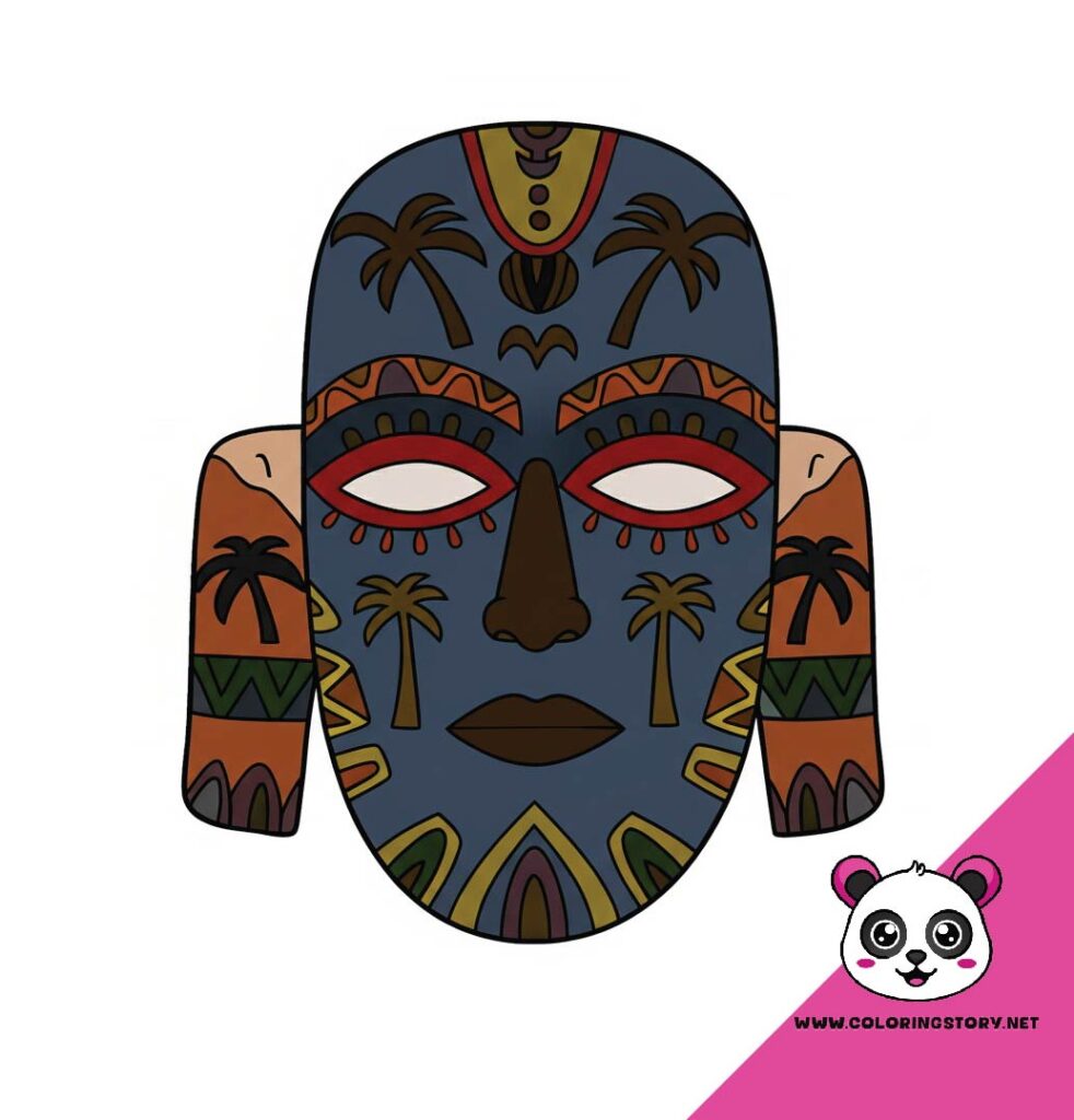 Amazigh Mask Coloring Book 6048000