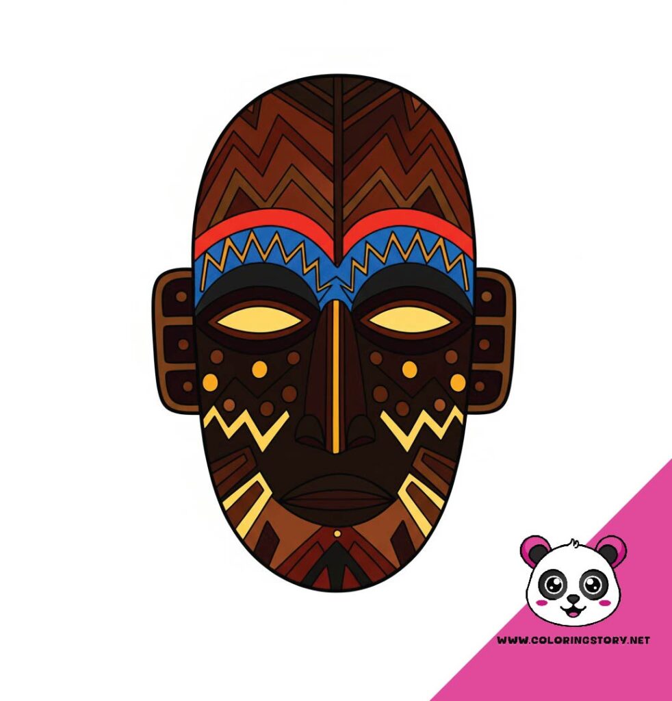 Amazigh Mask Coloring Book 6055000
