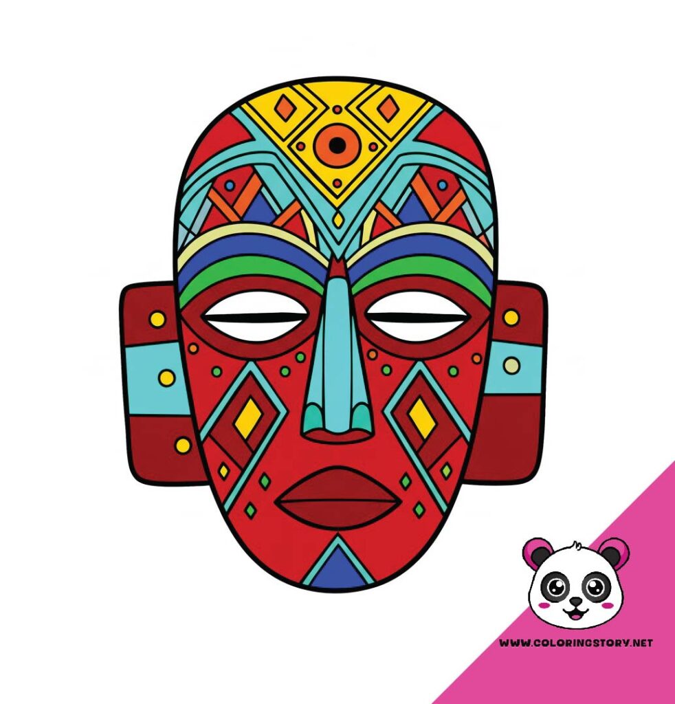 Amazigh Mask Coloring Book 6057000