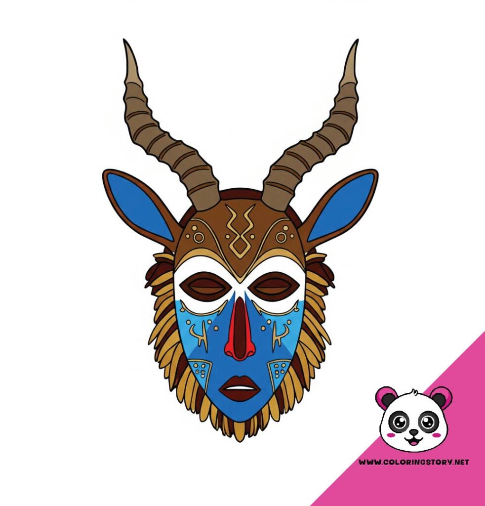 Amazigh Mask Coloring Book 6058000