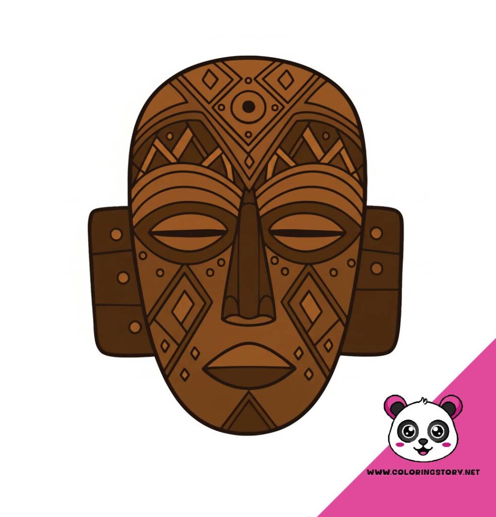 Amazigh Mask Coloring Book 6059000