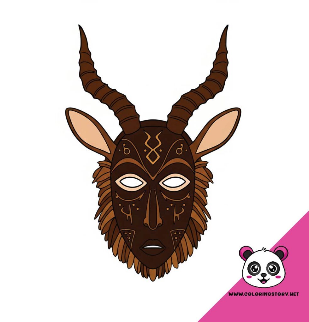 Amazigh Mask Coloring Book 6060000
