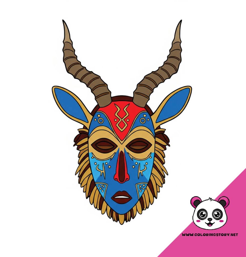 Amazigh Mask Coloring Book 6061000