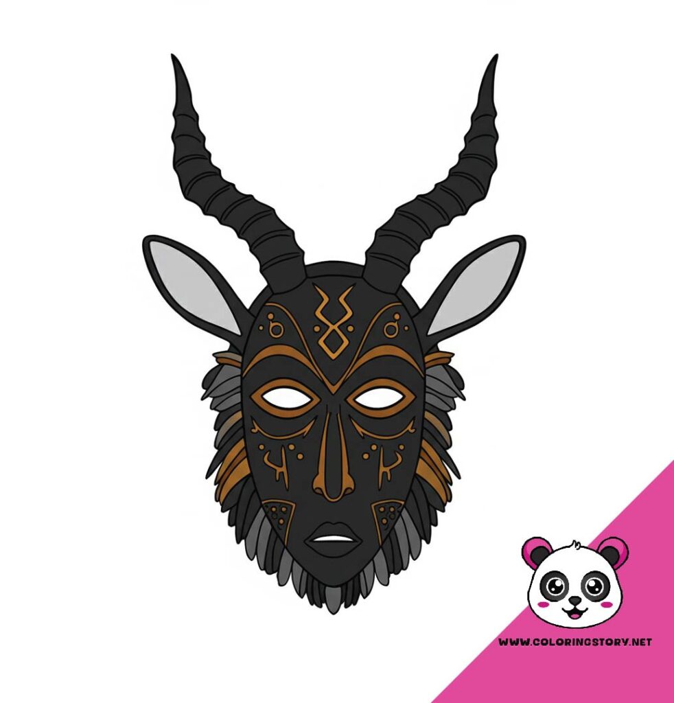 Amazigh Mask Coloring Book 6063000