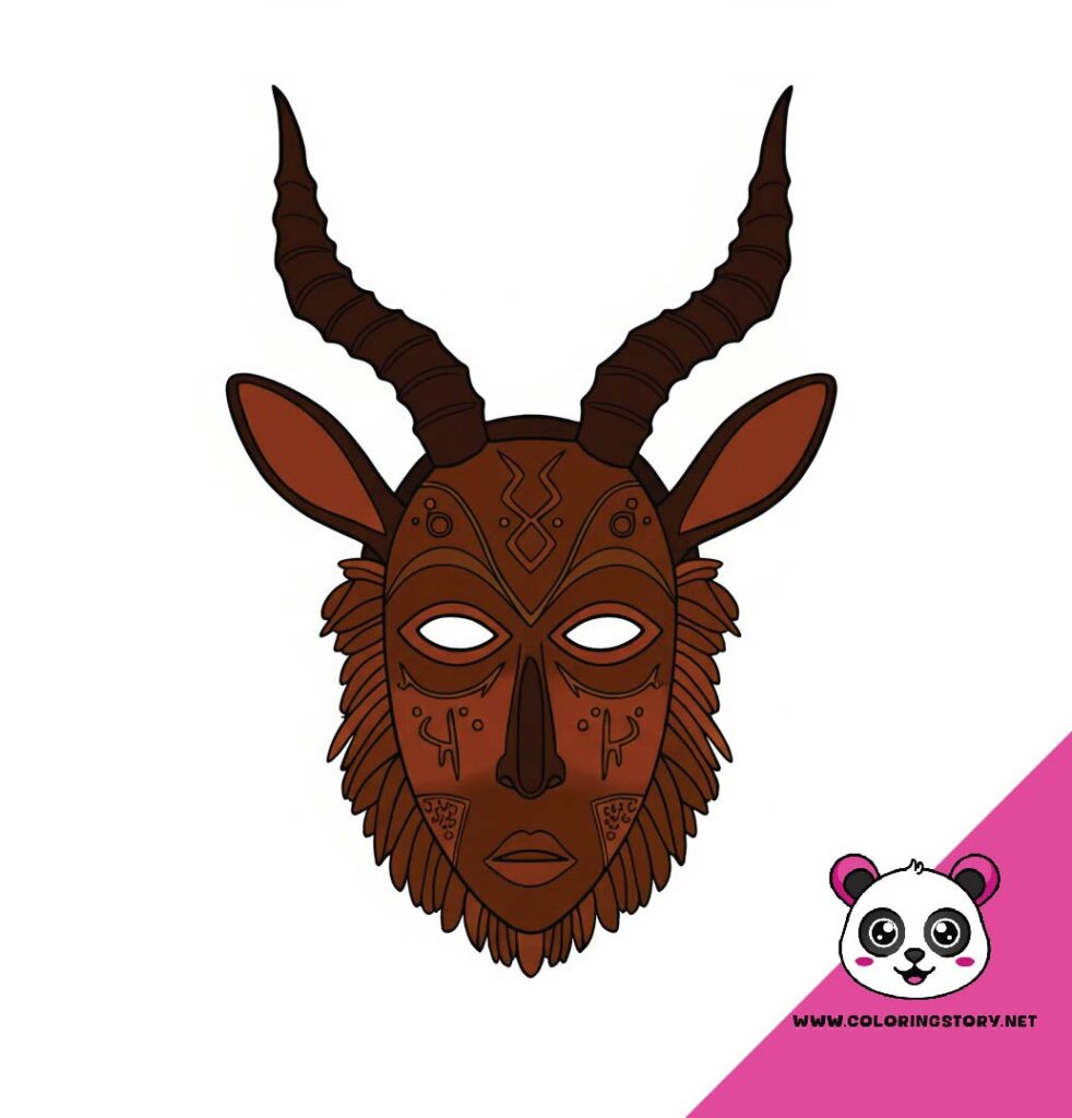 Amazigh Mask Coloring Book 6064000