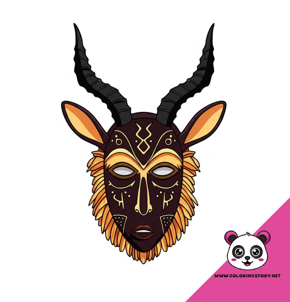 Amazigh Mask Coloring Book 6065000