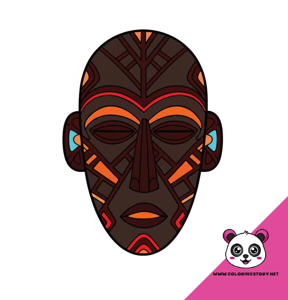 Amazigh Mask Coloring Book 6070000