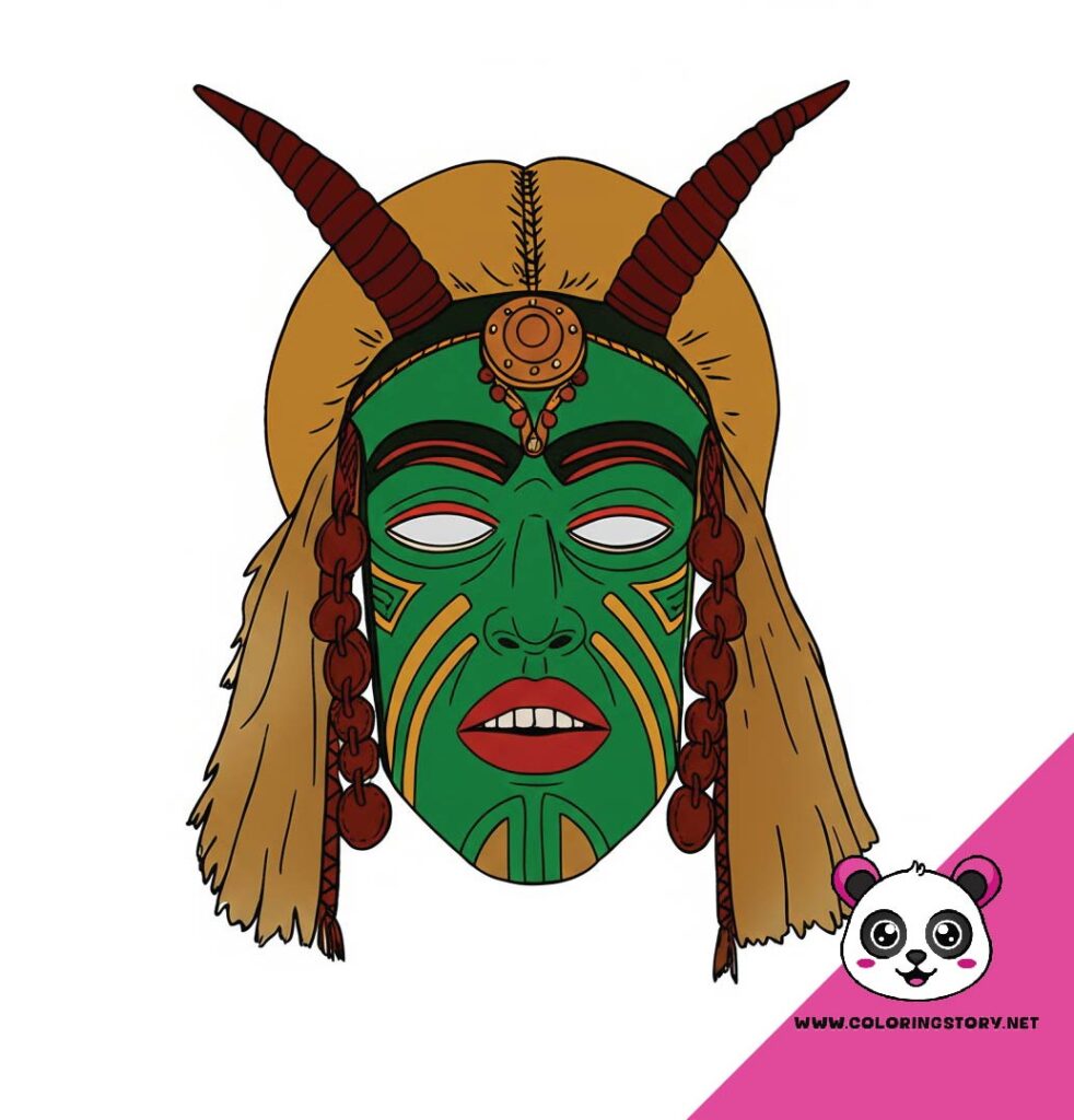 Amazigh Mask Coloring Book 6080000