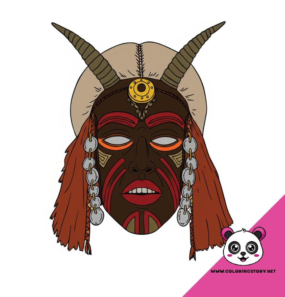 Amazigh Mask Coloring Book 6081000