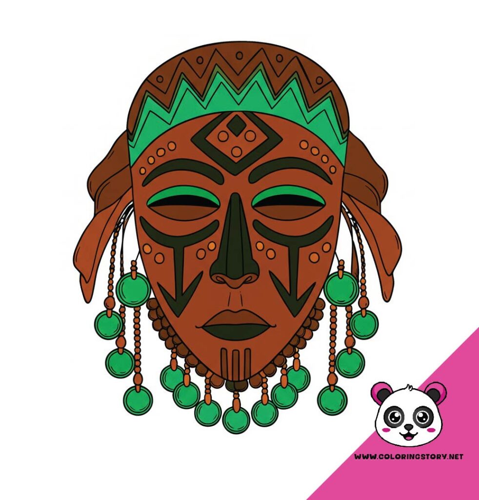 Amazigh Mask Coloring Book 6090000