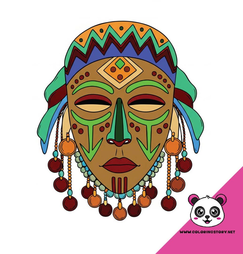 Amazigh Mask Coloring Book 6092000