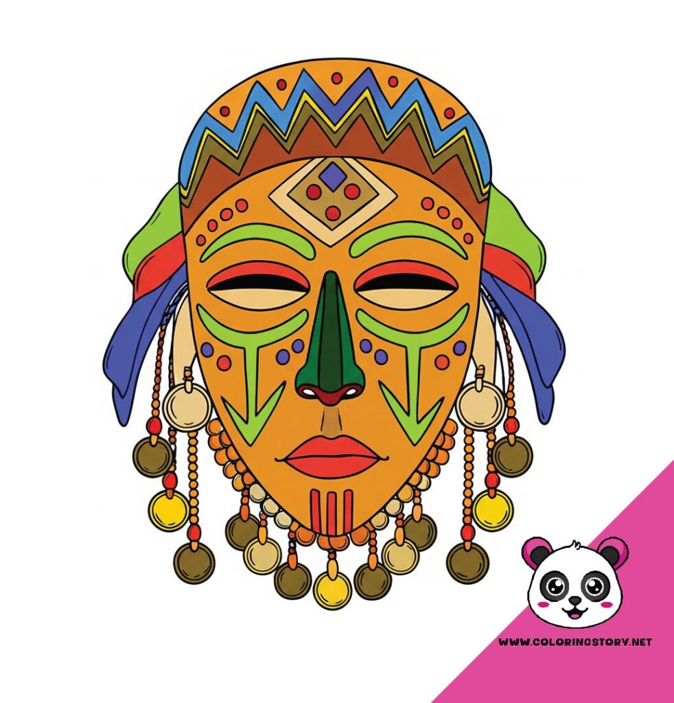 Amazigh Mask Coloring Book 6094000