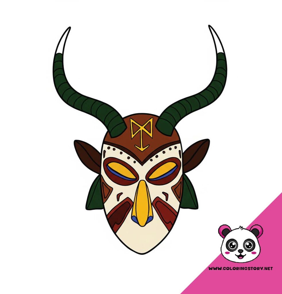 Amazigh Mask Coloring Book 6096000