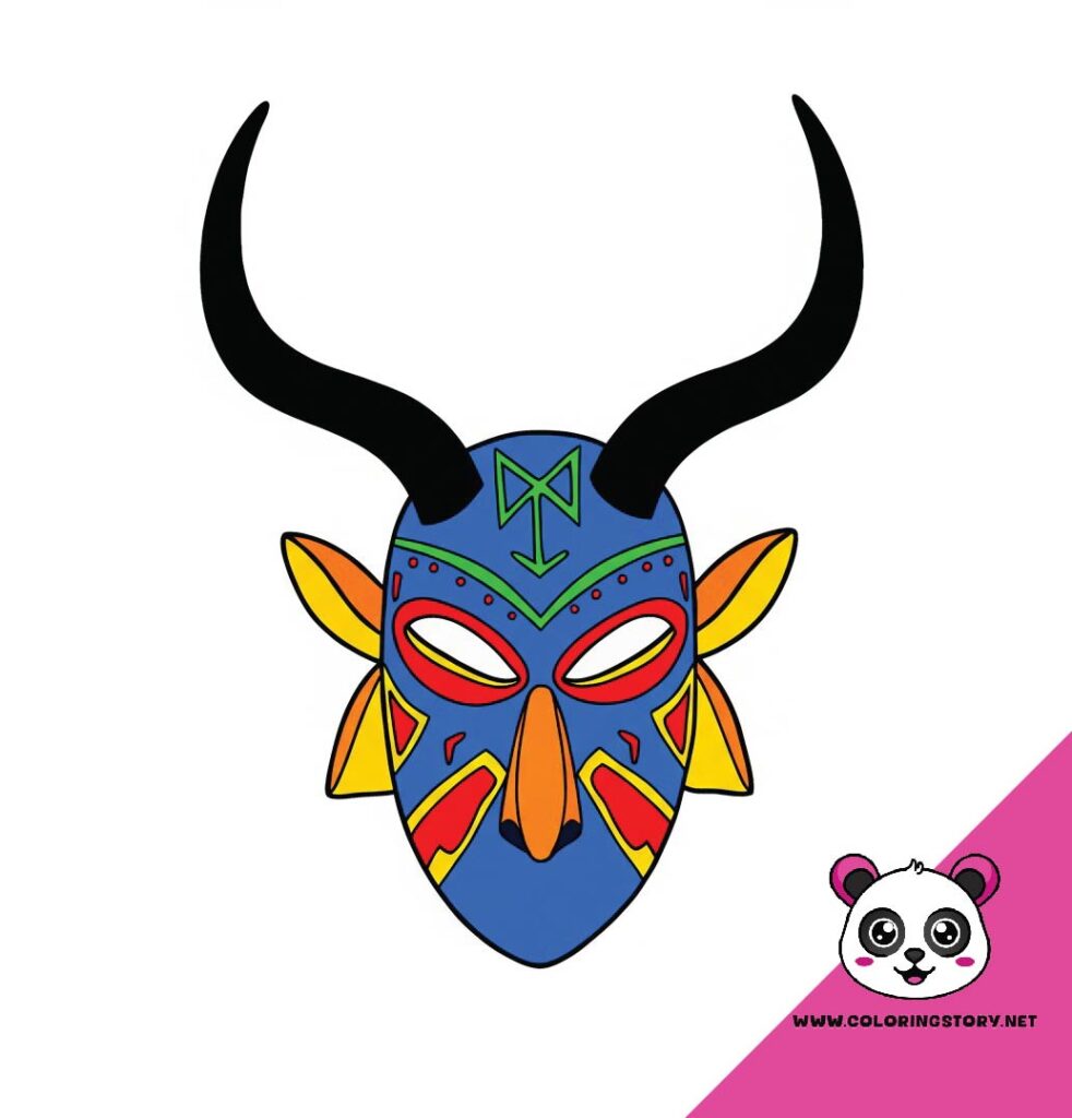 Amazigh Mask Coloring Book 6098000