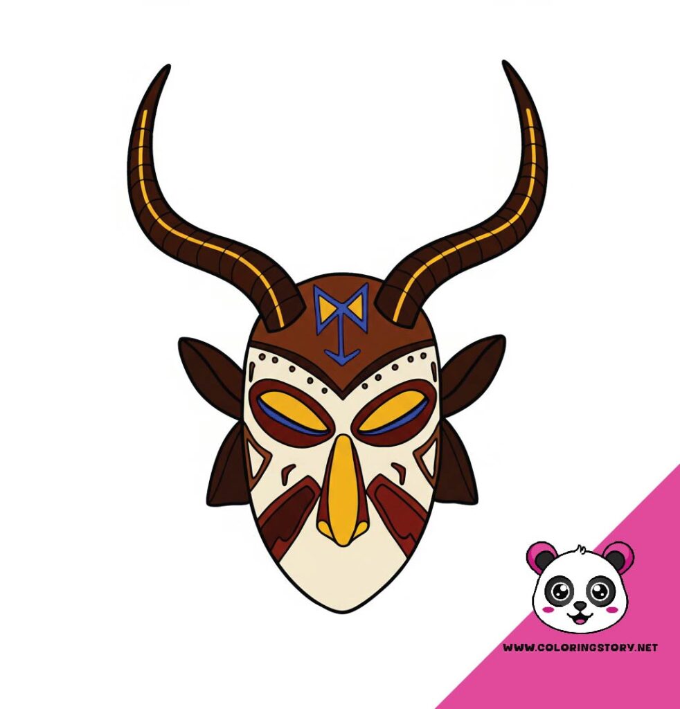 Amazigh Mask Coloring Book 6099000