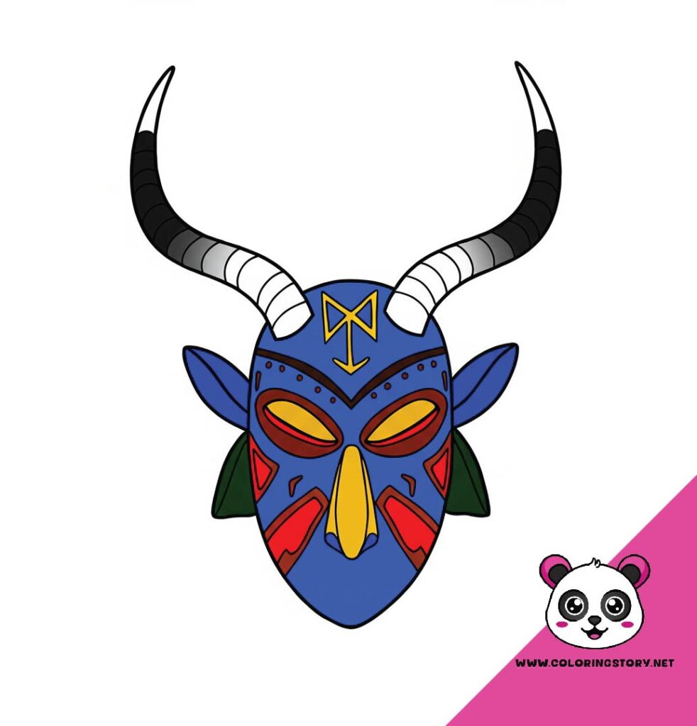 Amazigh Mask Coloring Book 6100000