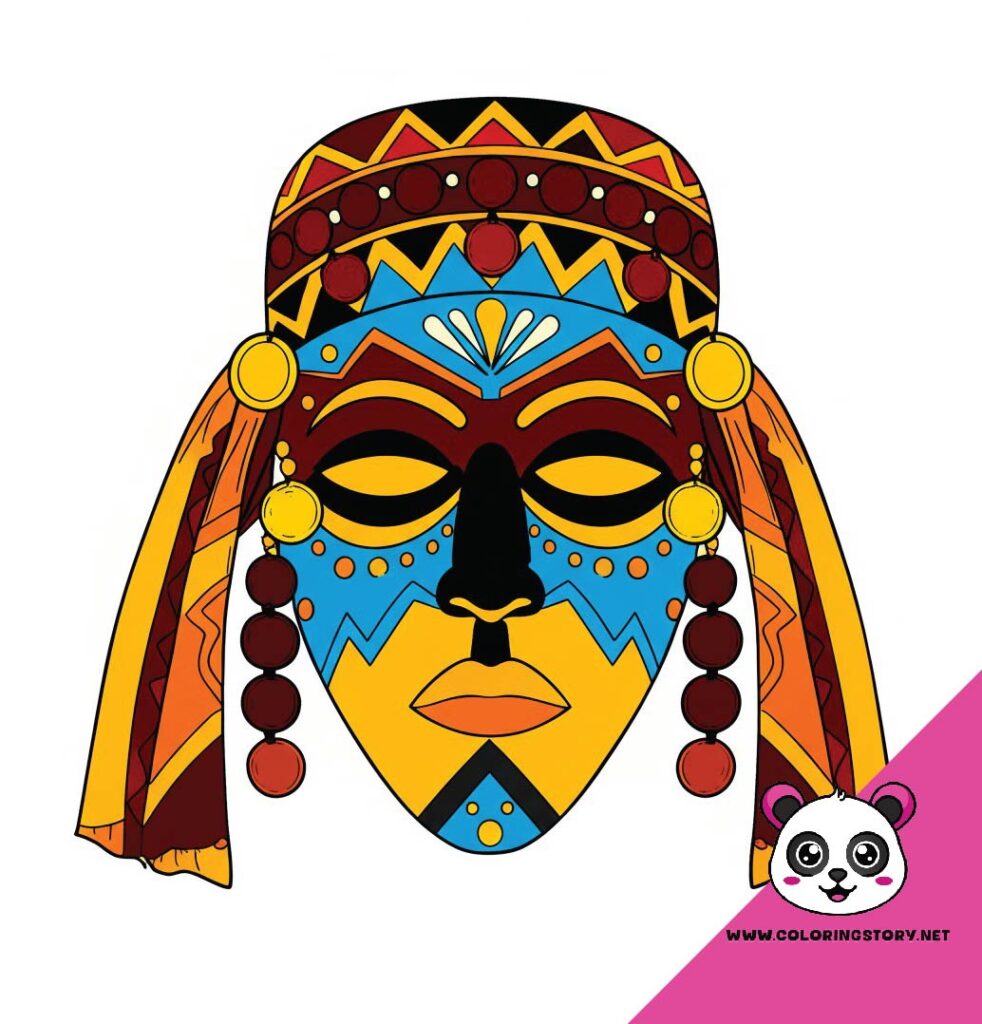 Amazigh Mask Coloring Book 6103000