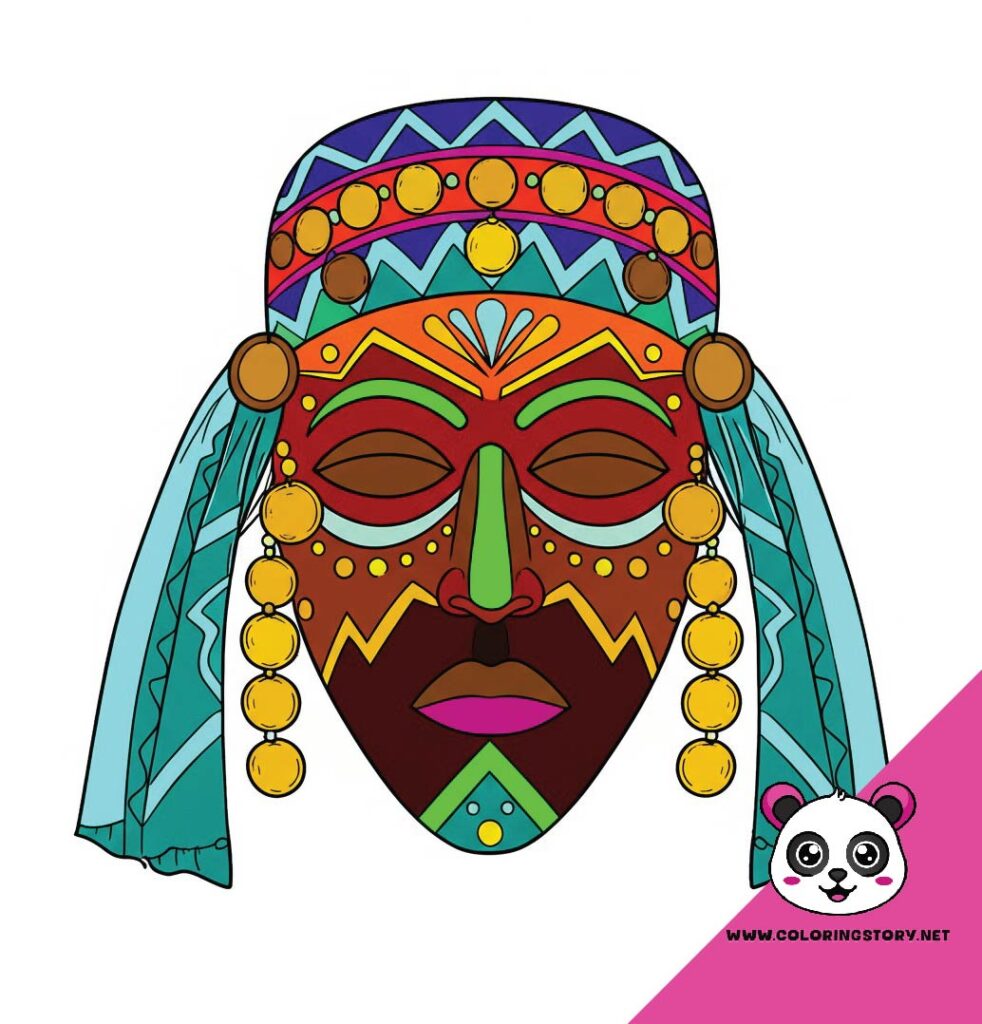Amazigh Mask Coloring Book 6104000