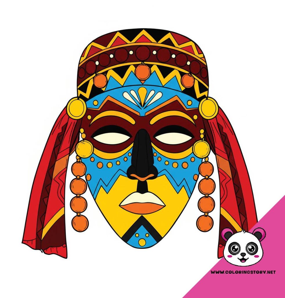 Amazigh Mask Coloring Book 6106000