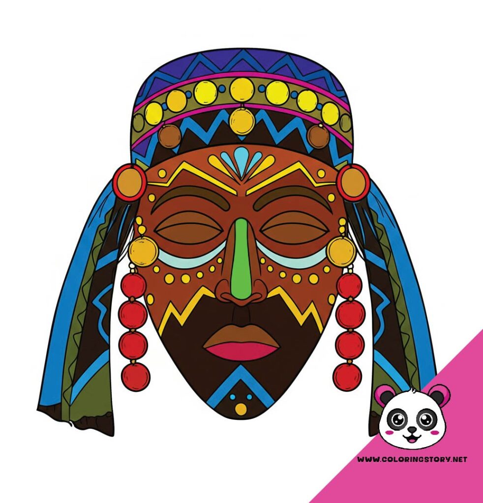Amazigh Mask Coloring Book 6107000
