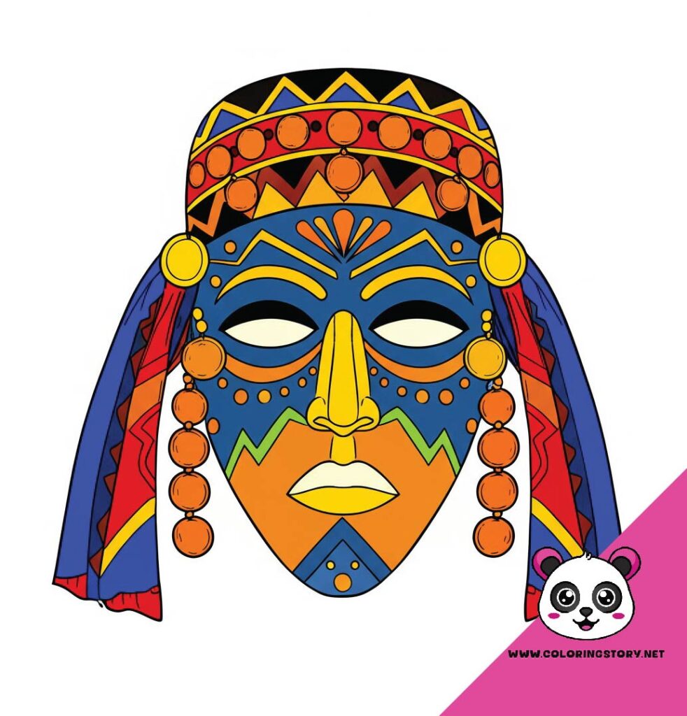 Amazigh Mask Coloring Book 6108000